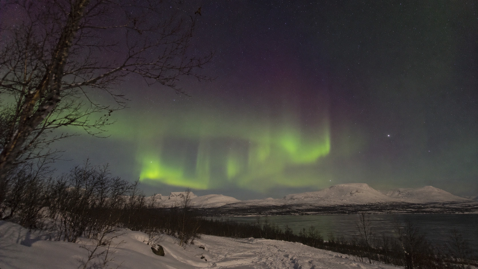 Northern Lights above Abisko in Swedish Lapland