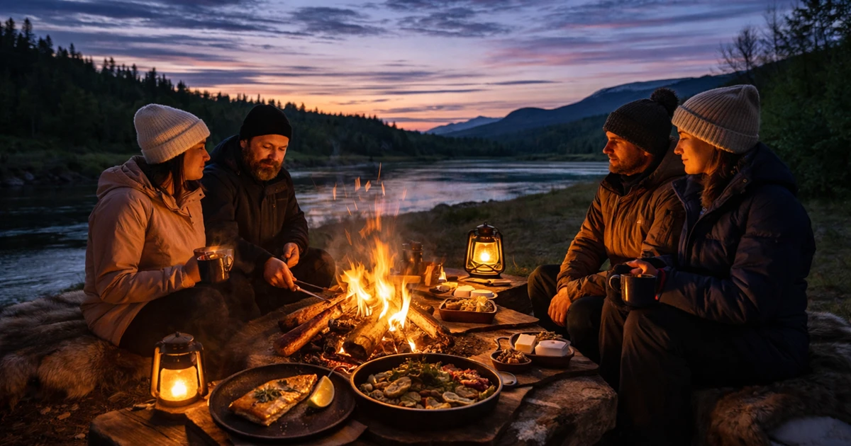 Kiruna: Arctic River & Fire Experience – Premium Outdoor Dinner