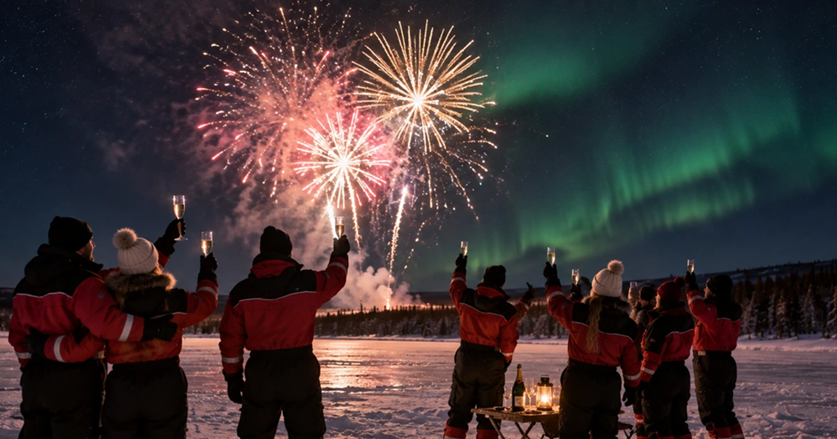 Kiruna: Arctic New Year's Eve at Aurora River Camp
