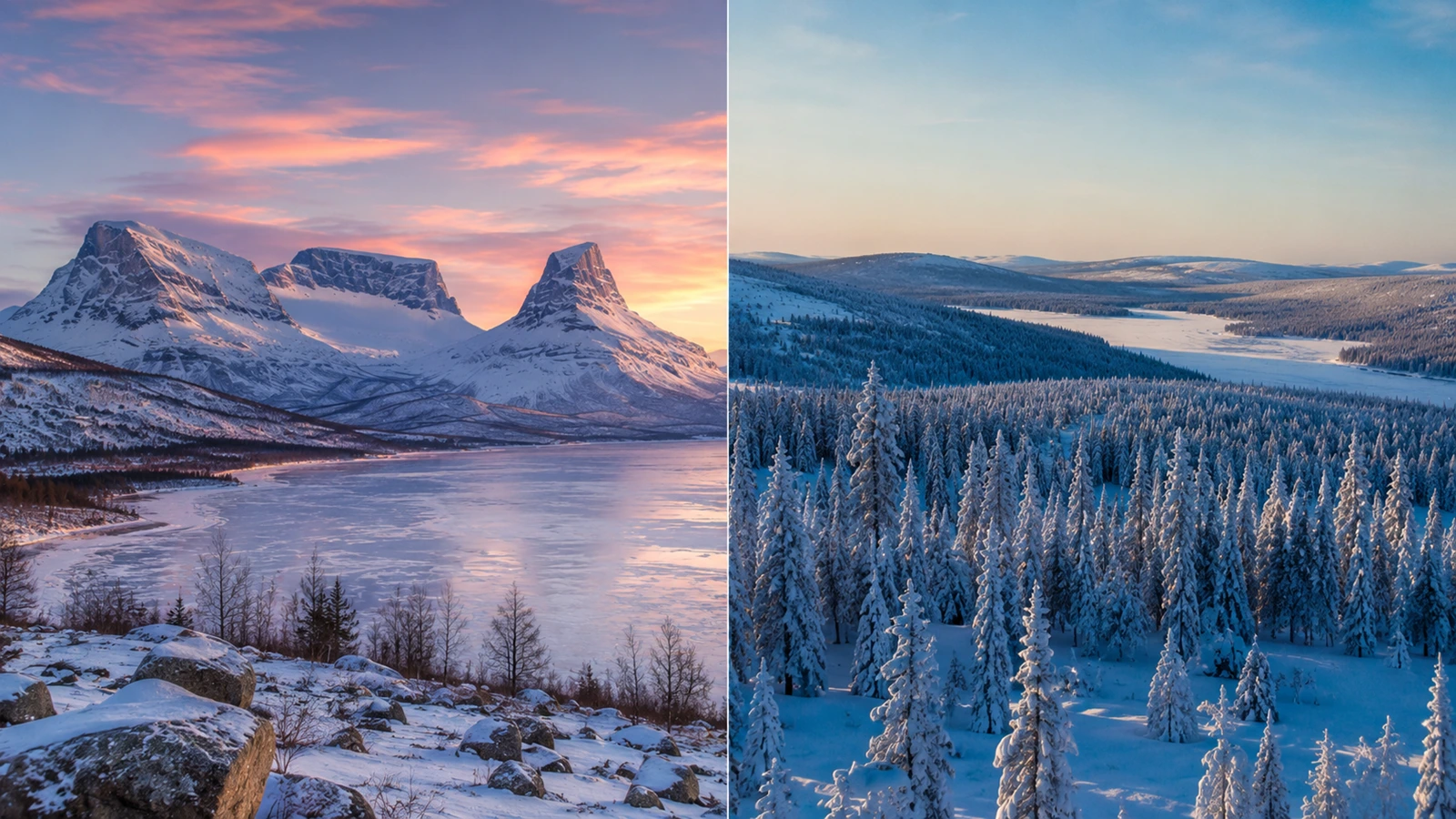 Swedish Lapland mountains near Abisko compared with the forests and fells of Finnish Lapland.