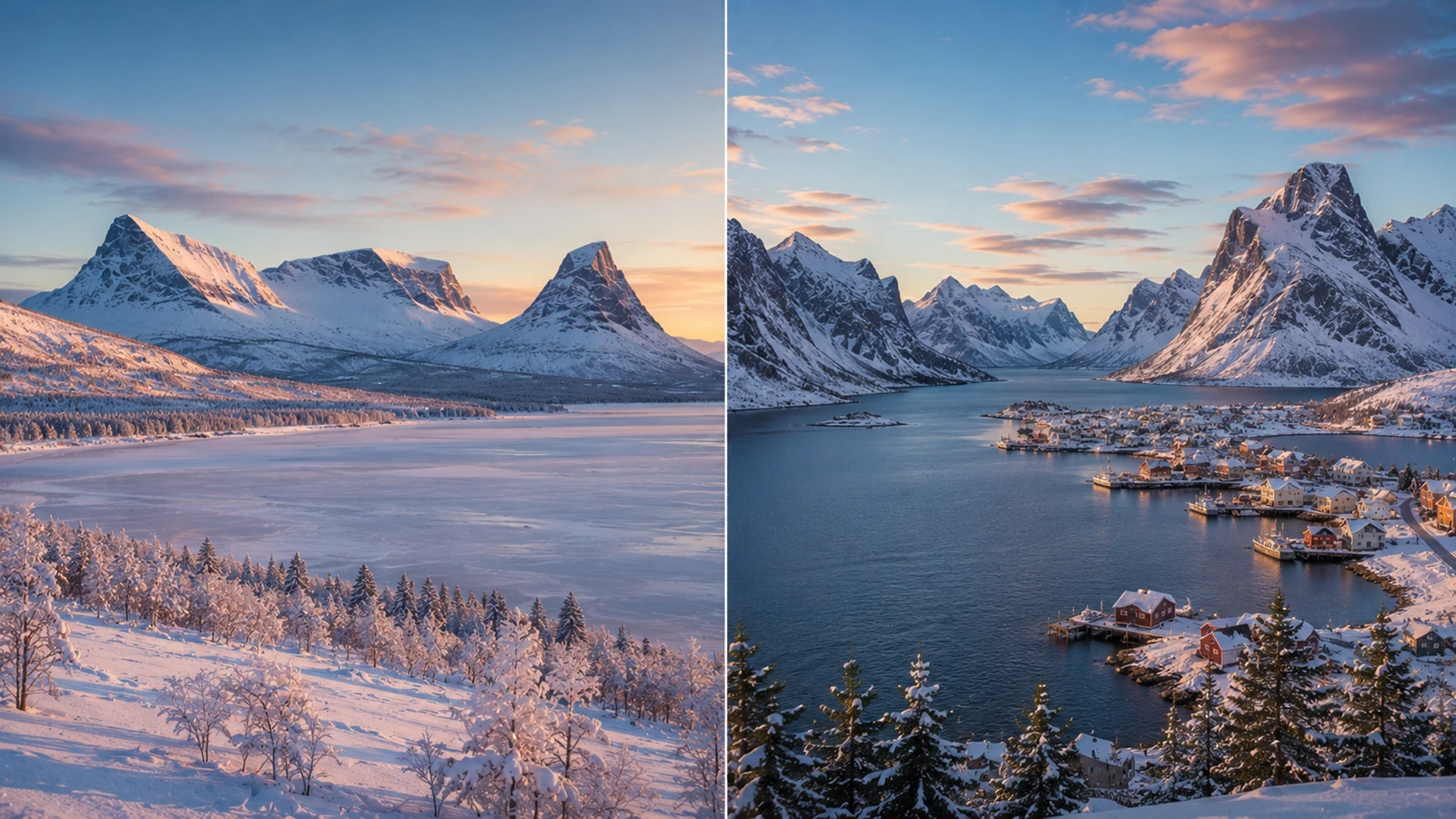 Comparison between Swedish Lapland's mountain wilderness around Abisko and Norwegian Lapland's dramatic fjords and coastal mountains.